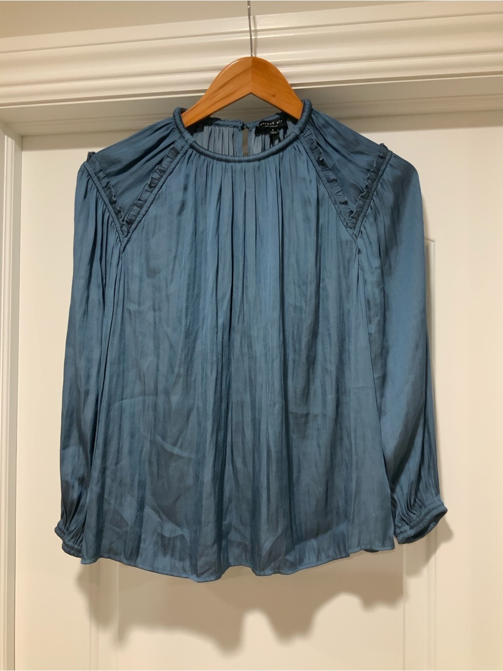 CURRENT AIR Round Neck Ruffled Top - Picture 9 of 11